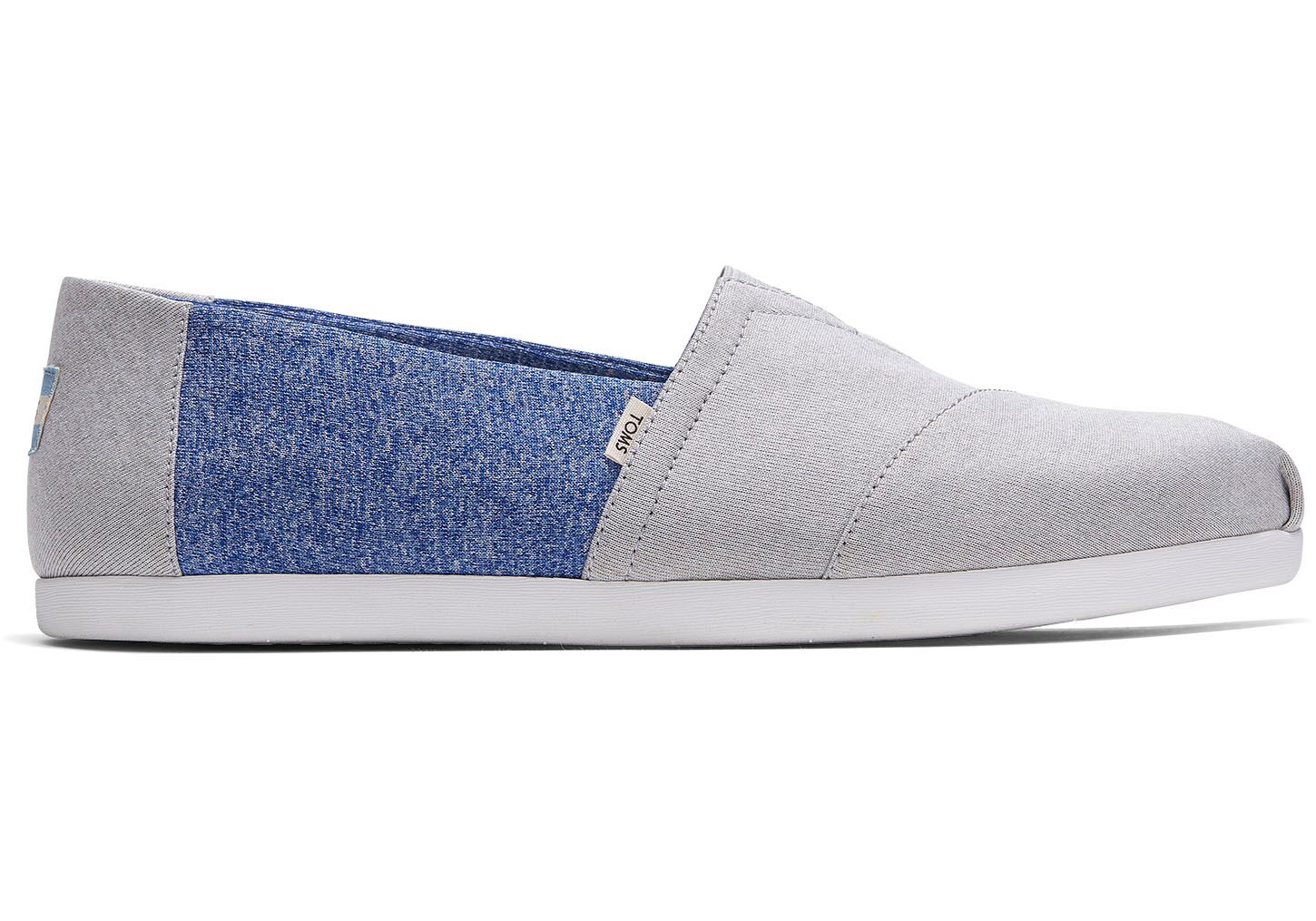 Toms Classics REPREVE Melange Knit - Mens Alpargata Espadrilles - Grey/Blue - NZ - 420931ZLV